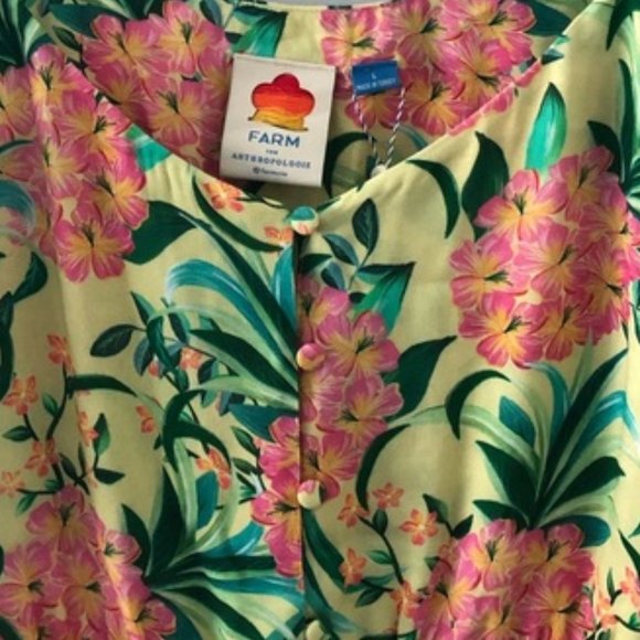 NWT! Anthropologie Anthropologie Farm Rio Ruffled Floral Tank XS - Extra Small - Picture 6 of 7